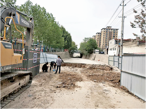 盐湖区安邑西路南同蒲铁路涵洞封闭施工