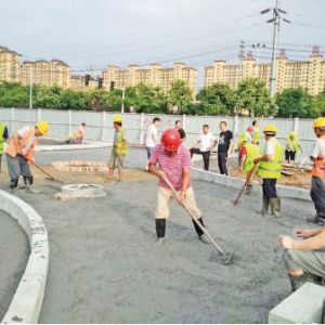 运城市城市管理局对主要道路交叉口实施渠化岛建设