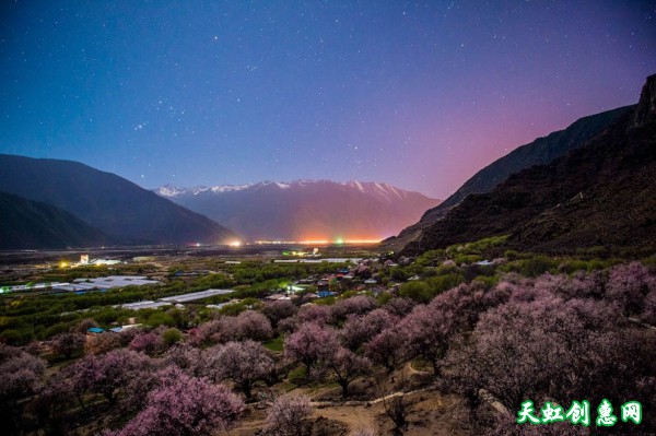 冬到春不远 林芝波密的桃花和星空简直太美