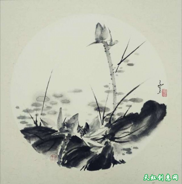 何承三大师水墨画