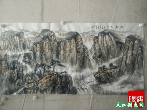 坊间书画-河南山水画家王建中