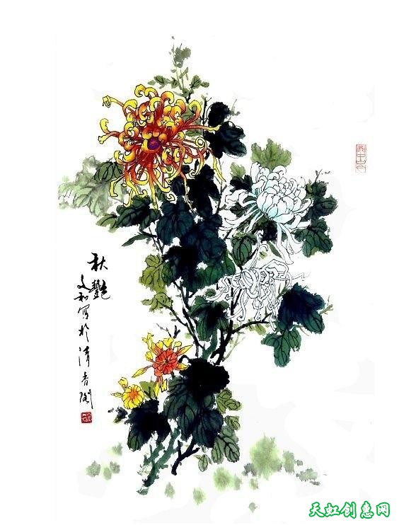 书画作品《梅兰竹菊》