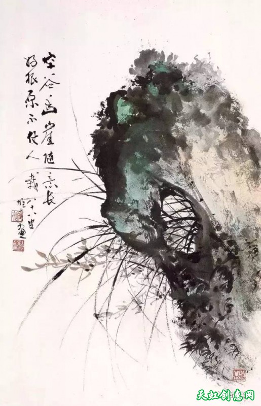 吴昌硕国画作品欣赏《兰》