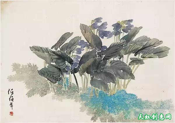 任伯年国画作品欣赏《花鸟世界》