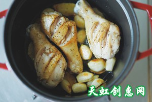 罗勒蒜子焖鸡腿怎么做