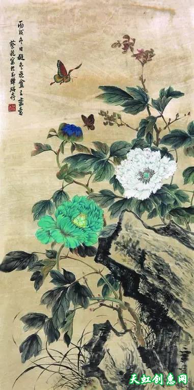 国画作品欣赏《牡丹》