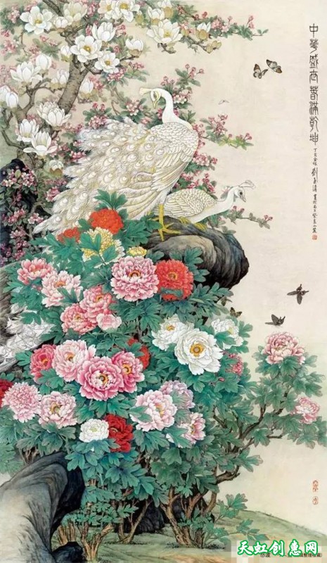 国画作品欣赏《牡丹》