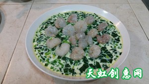 菠菜虾仁蒸蛋怎么做