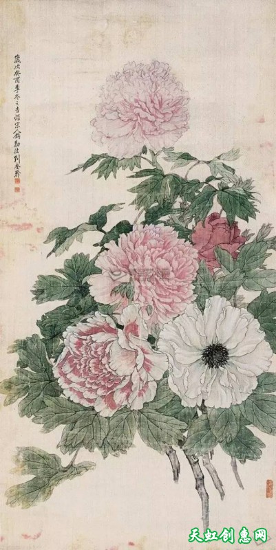 中国画作品《牡丹》