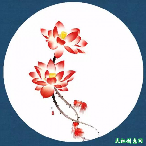 中国画作品《兰花》