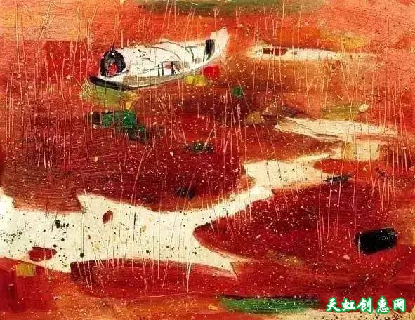 吴冠中国画作品《船》