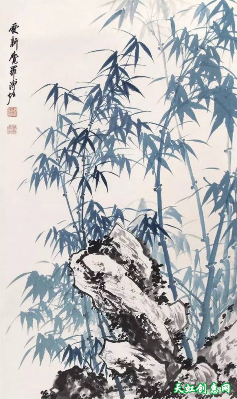 满族画家溥佐国画作品《花鸟画范》