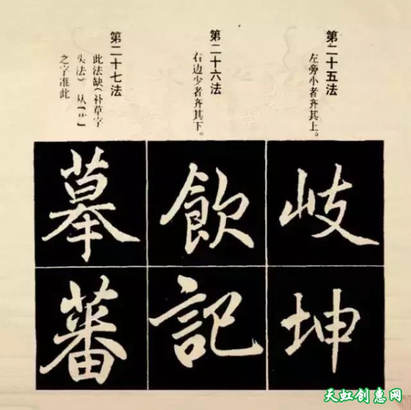 赵孟頫楷书结字法