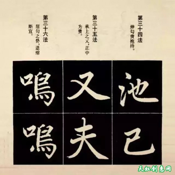 赵孟頫楷书结字法