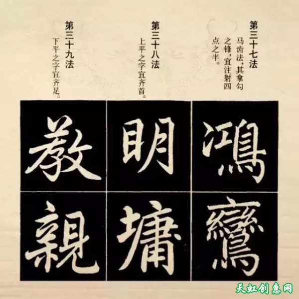 赵孟頫楷书结字法