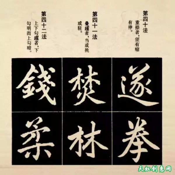 赵孟頫楷书结字法