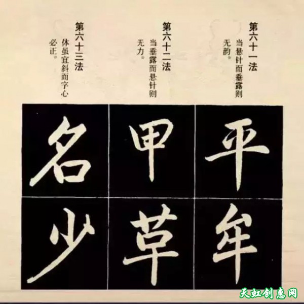 赵孟頫楷书结字法