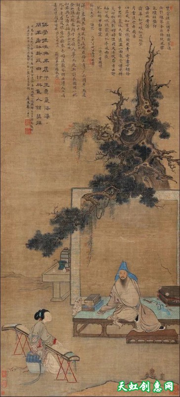 扬州画家禹之鼎中国画作品