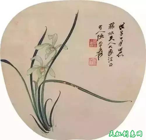 兰花国画作品欣赏