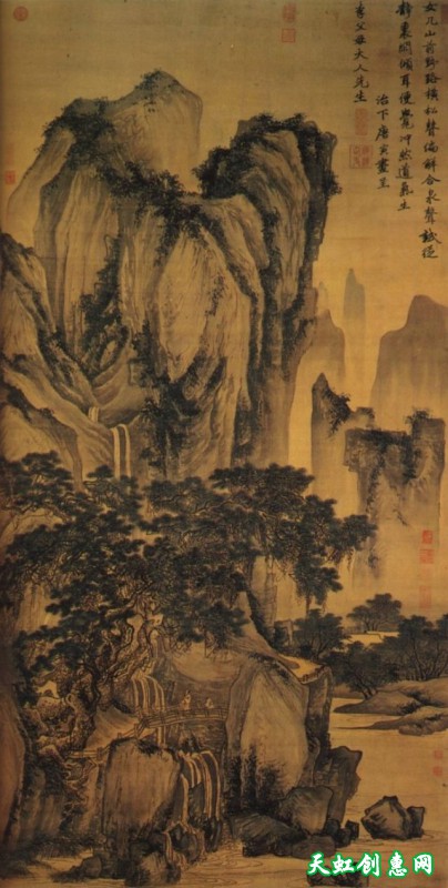 刘松年四景山水图作品欣赏