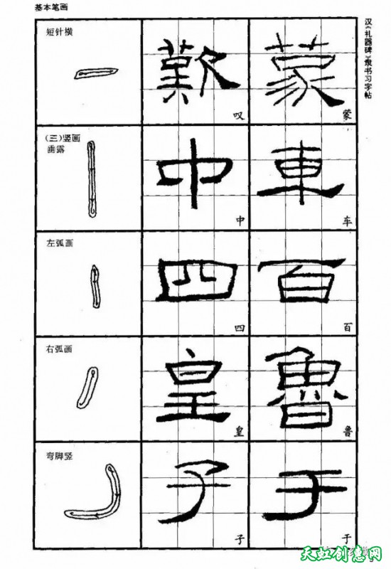 隶书入门技法教程