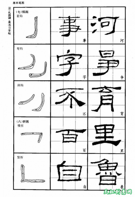 隶书入门技法教程