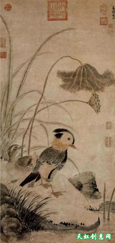 墨画作品欣赏《荷花》