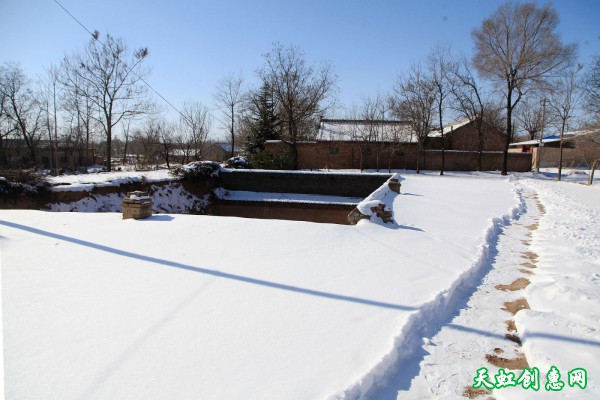 大雪后不同往日的运城农村地坑人家的生活