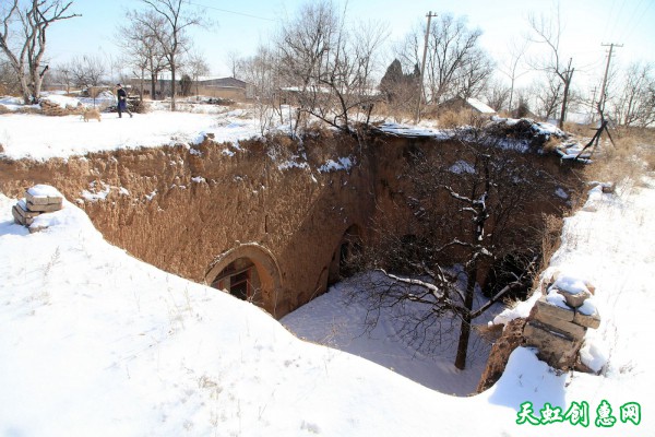 大雪后不同往日的运城农村地坑人家的生活