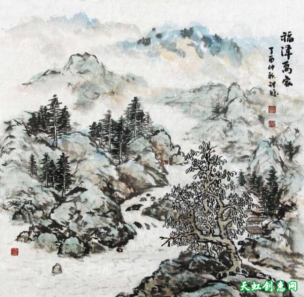 运城画家杨理稳中国画作品