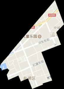 盐湖区中城街道地形图 卫星图 电子地图高清版