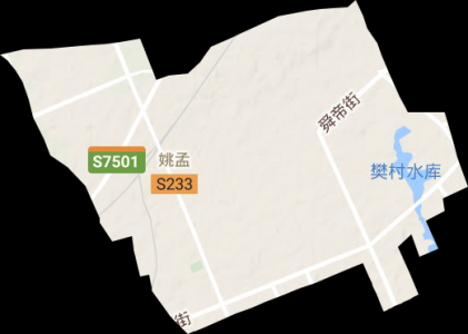 姚孟街道地图/地形图/卫星地图高清版