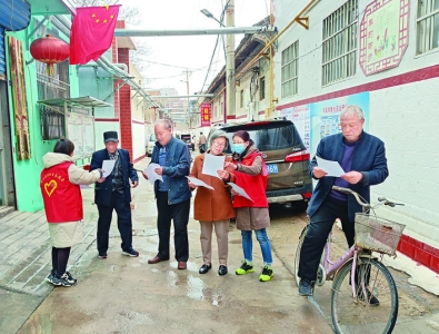 盐湖区凤凰南路社区在辖区宣传文明祭祀