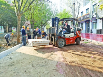 运城市区步青路道路维修改造工程加快推进确保4月20日恢复通行