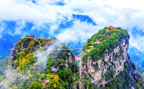 玉柱云海（永济市五老峰）_河东八景（八）